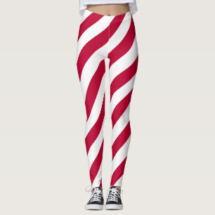 Japan National Flagga Färg Diagonal Stripe Leggings