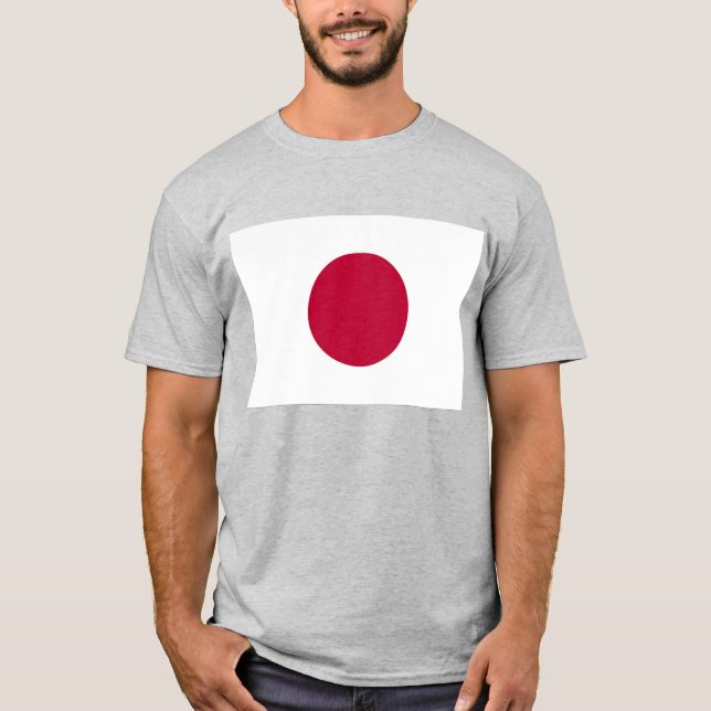 Japan National Flagga Hinomaru T Shirt (Framsida)