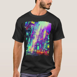 Japan Neon City Ljus 15 T Shirt