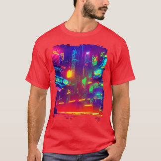 Japan Neon City Ljus T Shirt
