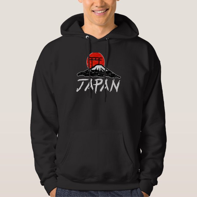 Japan Nihon Fuji Torii Sol 1 Hoodie (Framsida)