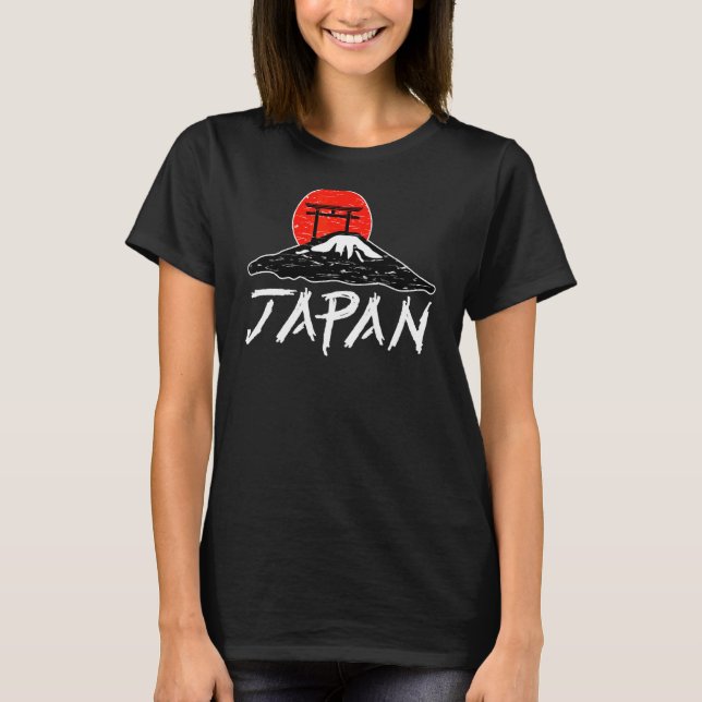 Japan Nihon Fuji Torii Sol 1 T Shirt (Framsida)