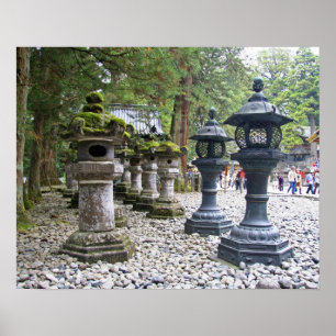 Japan, Nikko. Toshogu-helgedomen och mausoleum i Poster