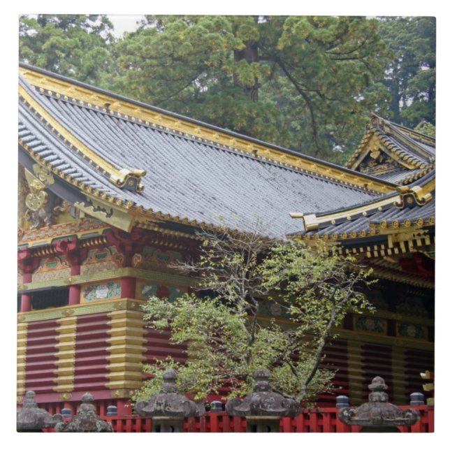 Japan, Nikko. Toshogu Shrine och mausoleum i 2 Kakelplatta (Framsidan)