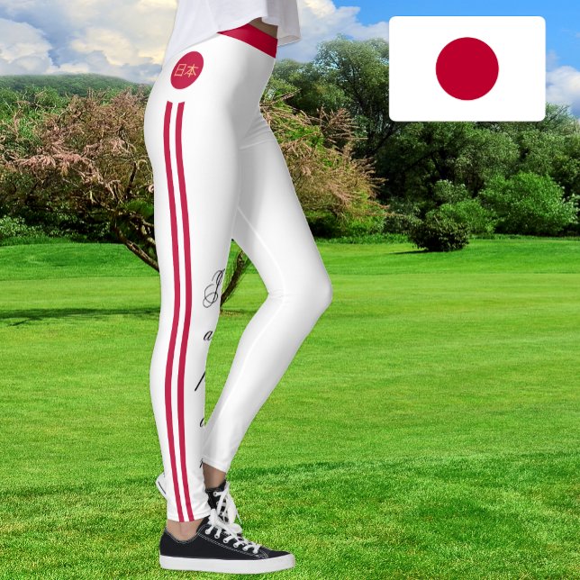 Japan och Japanska Flagga, mode, resa/sport fläkt Leggings (Skapare uppladdad)