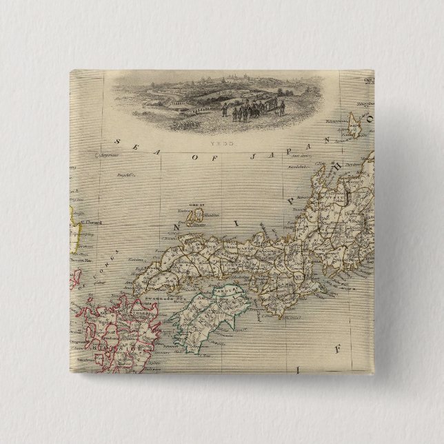 Japan och Sydkorea Knapp (Framsida)