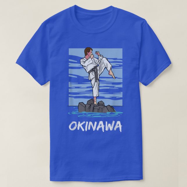 Japan Okinawa Karate Fighter T-Shirt (Design framsida)