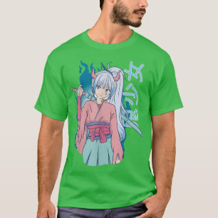 Japan Oni Demon Girl Katana Manga Anime Art T Shirt