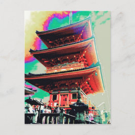 Japan Pagoda Psychedelic Series Vykort