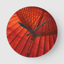 Japan Parbrella Tea K Bangasa White Rund Klocka