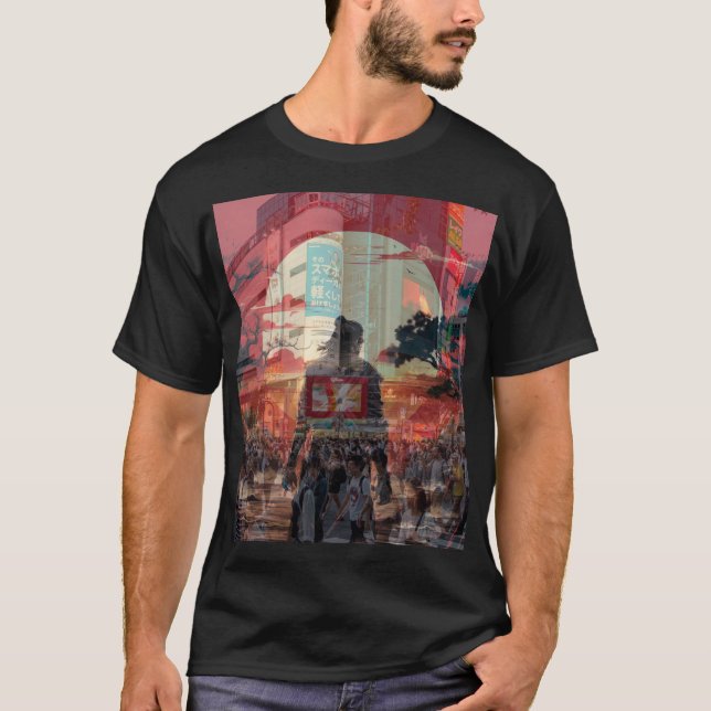 Japan past and present t shirt (Framsida)