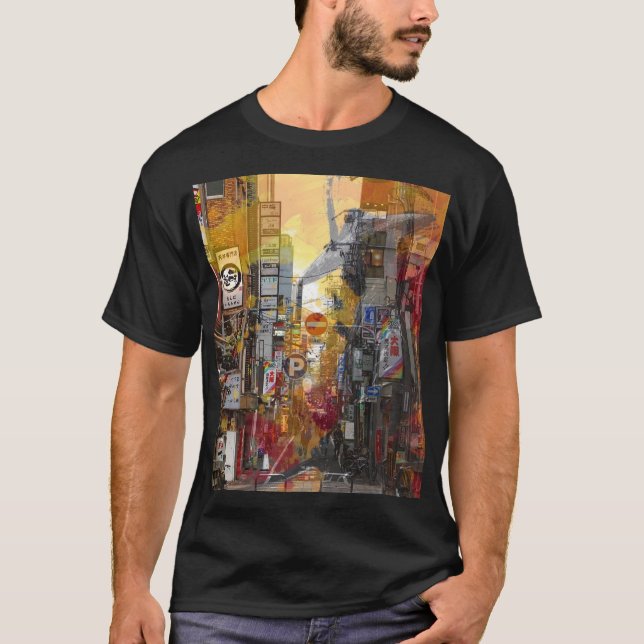 Japan past and present t shirt (Framsida)