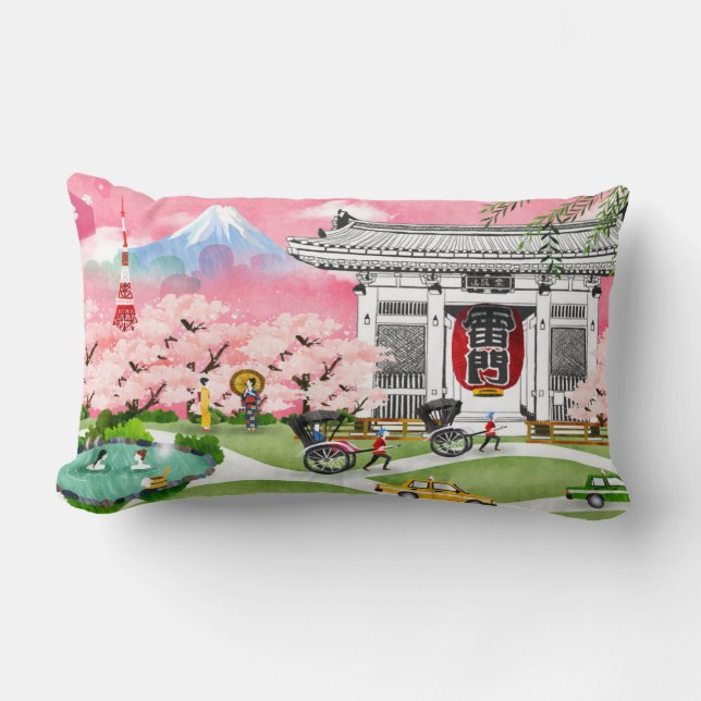 Japan plats lumbarkudde (Framsida)