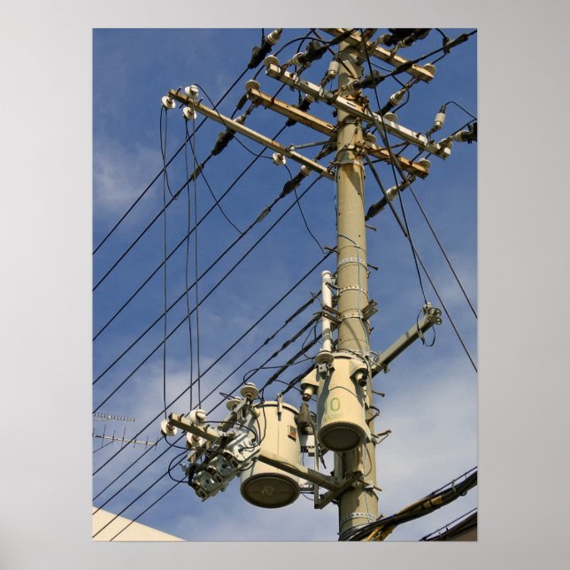 JAPAN POWER UTILITY POLE POSTER (Framsidan)