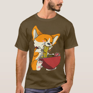 Japan Ramen Noodles Kawaii Corgi Hund T Shirt
