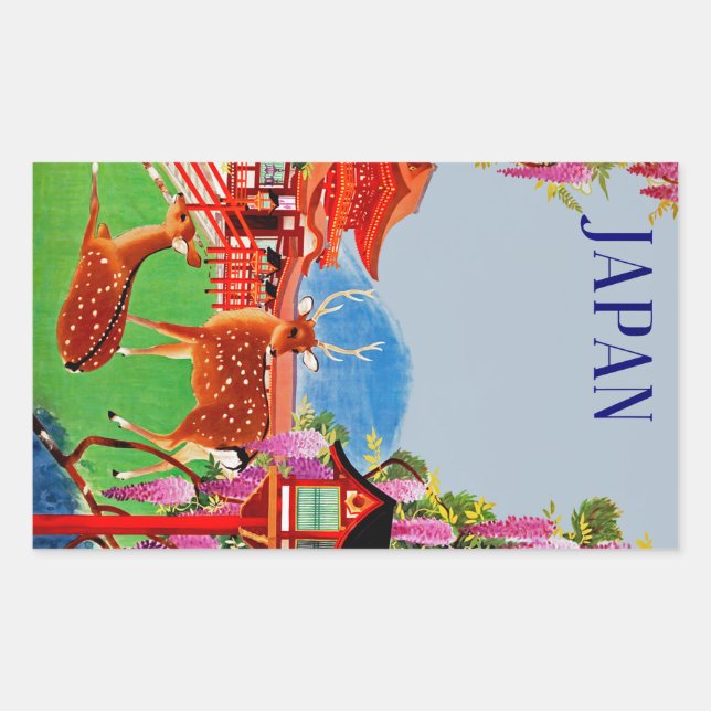 Japan Rektangulärt Klistermärke (Framsida)