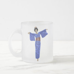 Japan Relief Donation- Blue Kimono Geisha Mugg