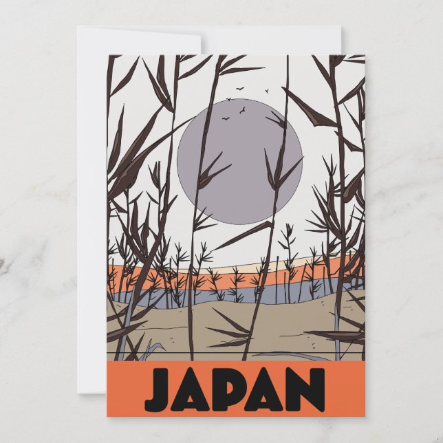 Japan researesaffiche inbjudningar (Framsida)