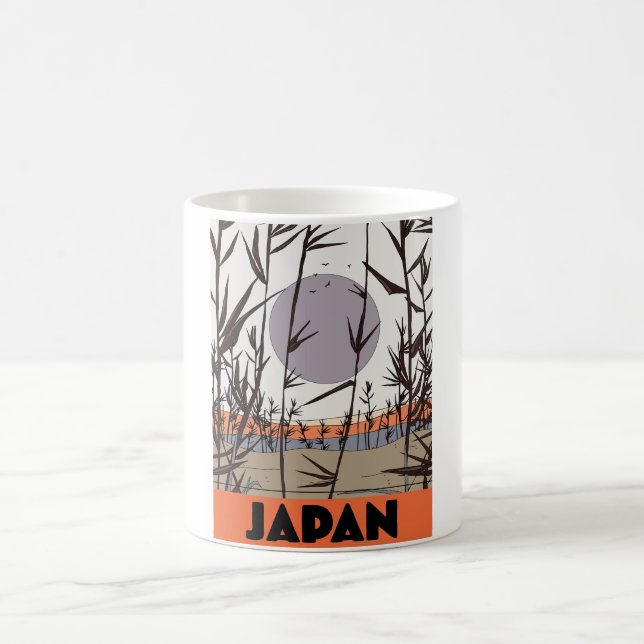 Japan researesaffiche kaffemugg (Center)