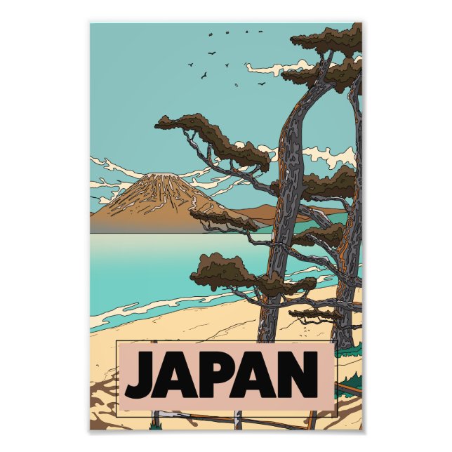 Japan reseskickartyrta fototryck (Framsidan)