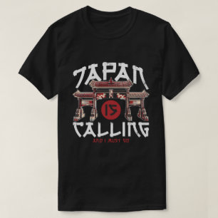Japan ropar och jag måste åka, rolig semester t shirt