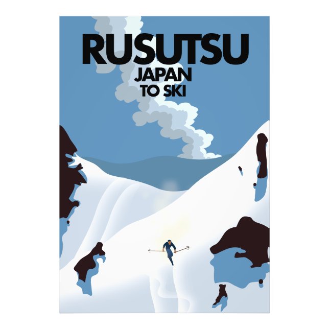 Japan Rusutsu skidtryck  Fototryck (Framsidan)