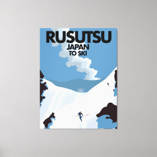 Japan Rusutsu-skidutskrift Canvastryck