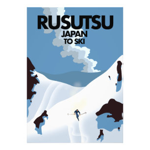 Japan Rusutsu-skidutskrift Fototryck