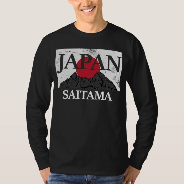 Japan Saitama Fuji San Flagga T Shirt (Framsida)