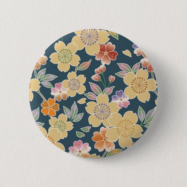 Japan Sakura, Kimono, Origami, Chiyogami, blomma, Knapp (Framsida)