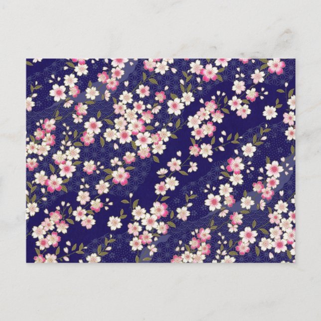 Japan Sakura, Kimono, Origami, Chiyogami, blomma, Vykort (Framsida)
