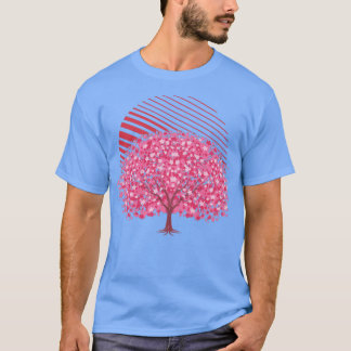 Japan Sakura Retro Cherry Blommar T Shirt