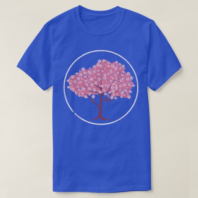 Japan Sakura Rosa Flower Blommar Söt Cherry Blo T Shirt (Design framsida)
