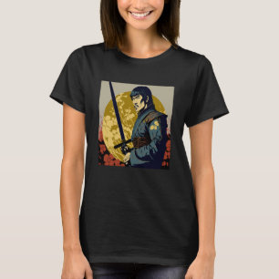Japan Samurai Retro Vintage Sword Warrior japansk T Shirt