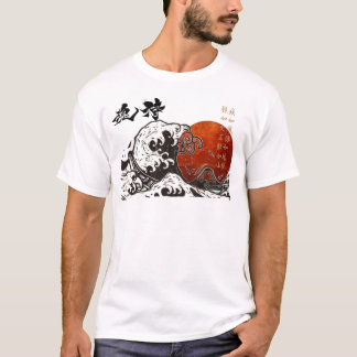Japan Samurai soul hokusai The Great Wave T-shirt
