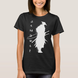 Japan samuraj krigare katana svärd strid med halm t shirt