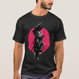 Japan samuraj krigare katana svärd strid. t shirt