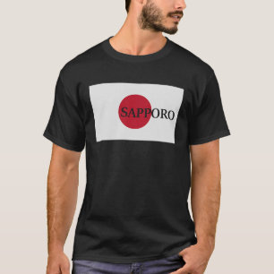 Japan Sapporo Asia Travel Flagga T Shirt