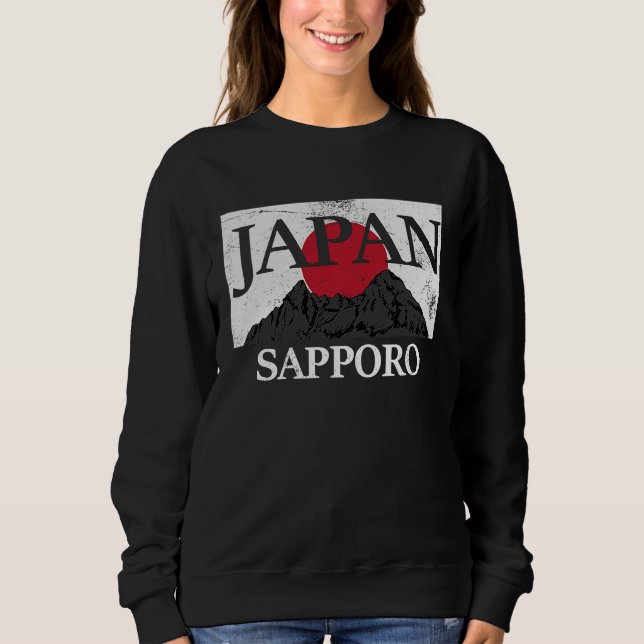 Japan Sapporo Fuji san flag T Shirt (Framsida)