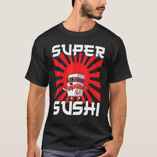 Japan Sashimi Sushi Chopsticks Sushibar Temaki Not T Shirt (Framsida)