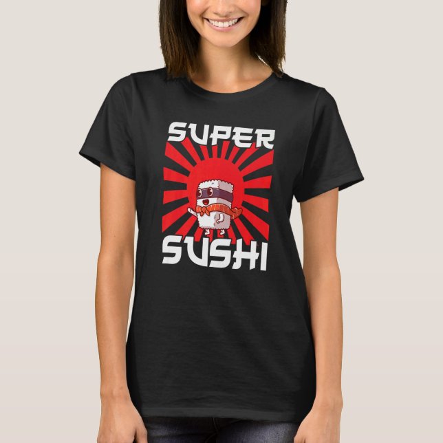 Japan Sashimi Sushi Chopsticks Sushibar Temaki Not T Shirt (Framsida)