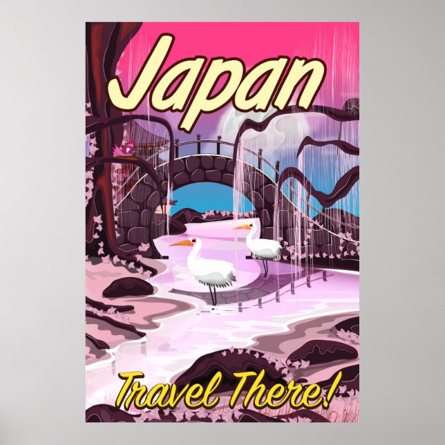 Japan serie ritade trädgårdar semester affisch (Framsidan)