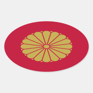 Japan Sessyo flagga Ovalt Klistermärke