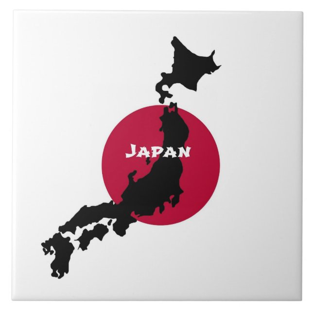 Japan Silhouette Kakelplatta (Framsidan)