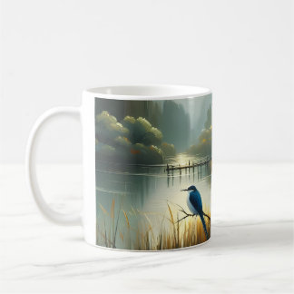 Japan Sjö Fågel 1 - Canvas Kaffemugg