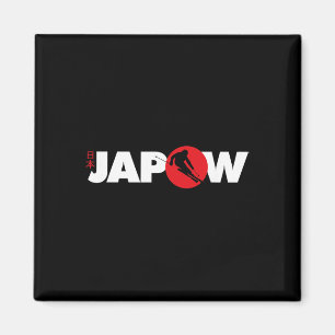 Japan Skjorta Japow Pulverskidning Japansk Flagga Magnet