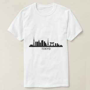 Japan Stadsscen Travel Tokyo Siluett T Shirt