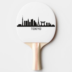 Japan Stadsscen Travel Tokyo Skyline Silhuett Pingisracket