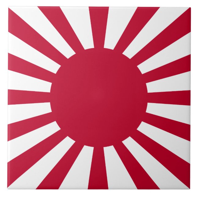Japan Stigning Sol Flagga Kakelplatta (Framsidan)