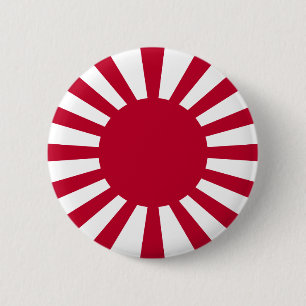 Japan Stigning Sol Flagga Knapp